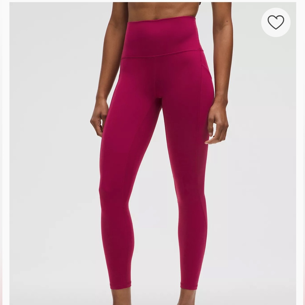 NEW Lululemon Align High-Rise Pant with Pockets 25” Magenta Smoke Leggings 0